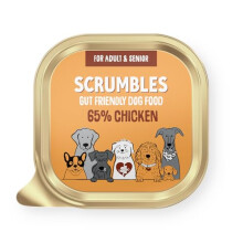 Scrumbles Chicken Natural Wet Dog Food, Grain Free Recipe with 65% Chicken and Slippery Elm, 12x 150g