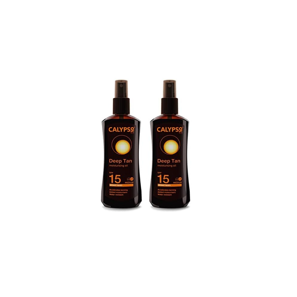 Calypso Monoi Tahiti Bronzing Tanning Oil SPF15 (Pack of 2)