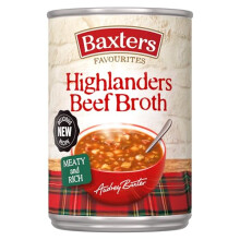 Baxters Favourites Highlanders Beef Broth, Ready-to-Eat Tinned Soup, 400 g (Pack of 6 Tins)