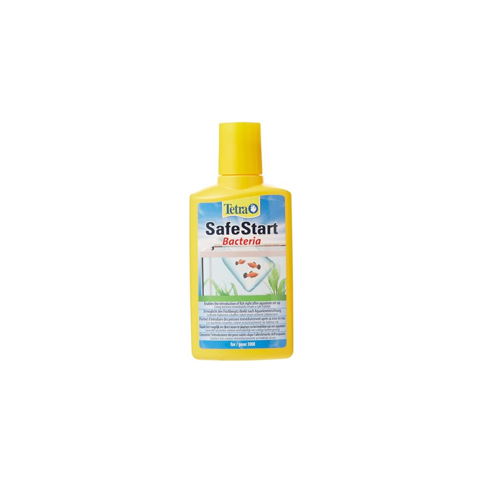 Tetra Safestart Aquarium Starter - With Live Nitrifying Bacteria, Allows The Rapid Introduction Of Fish In An Aquarium, 250 Ml Bottle.