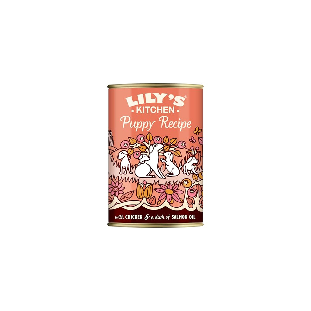 Lily's Kitchen Natural Puppy Wet Dog Food Tins Chicken Grain-Free Recipe 6 x 400g