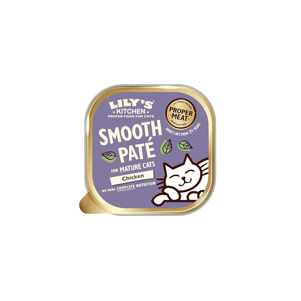 Lily's Kitchen Mature Wet Cat Food Tray Chicken Paté Grain-free Recipe 19 x 85g