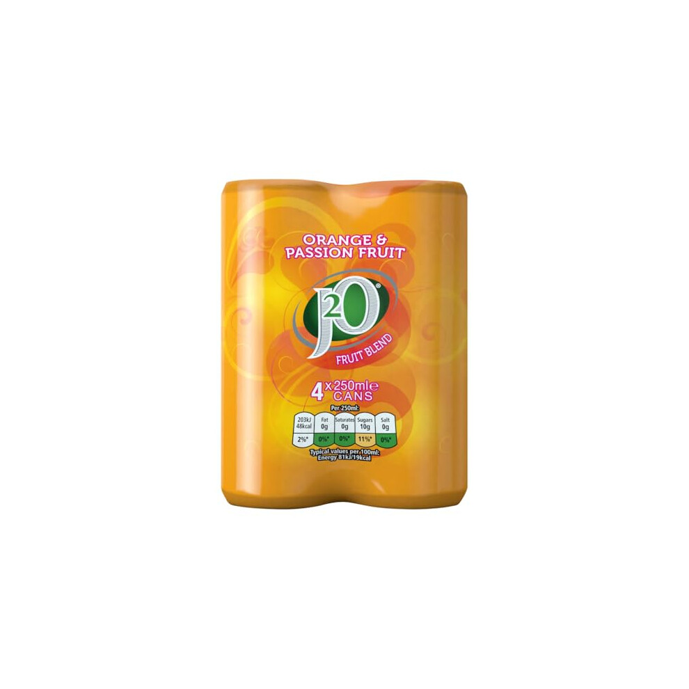 J2o & Passion Fruit 4 X 250Ml Cans Orange