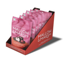 Mallow & Marsh Raspberry Coated in 70% Dark Chocolate Marshmallow Sharing Bag - Multipack 6 x 100g