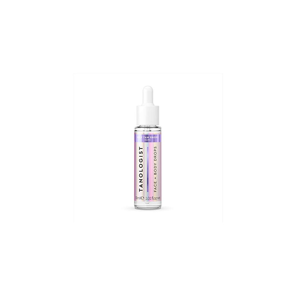 Tanologist Self Tan Drops Dark (30 ml) Add Self Tanning Drops to Skin Care For Sensitive Skin Dermatologist Approved Clean Ingredients & Vegan