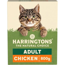 Harringtons Complete Dry Adult Cat Food Chicken 800g (Pack of 5) - Tasty Natural Goodness