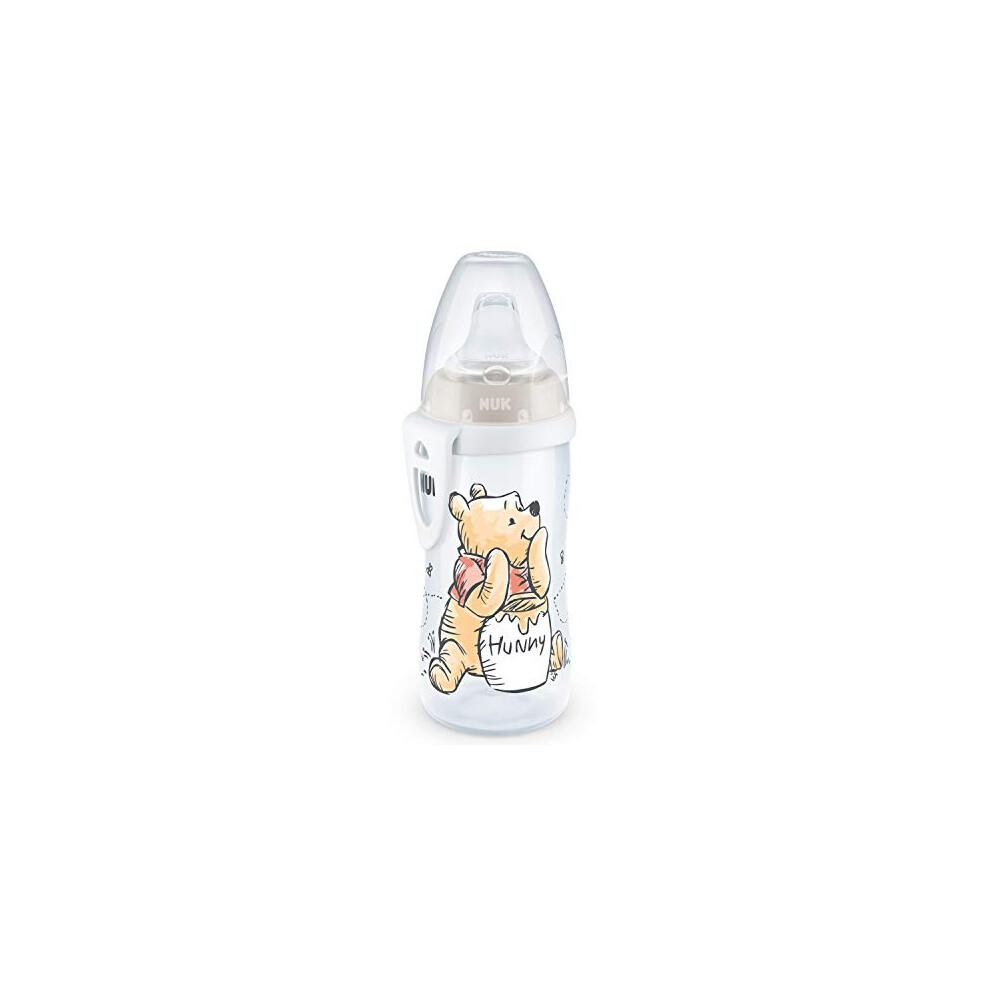 Active Cup Toddler Cup | 12+ Months | Leak-Proof Soft Drinking Spout | Clip & Protective Cap | Bpa-Free | 300 Ml | Disney Winnie The Pooh | Beige Nuk