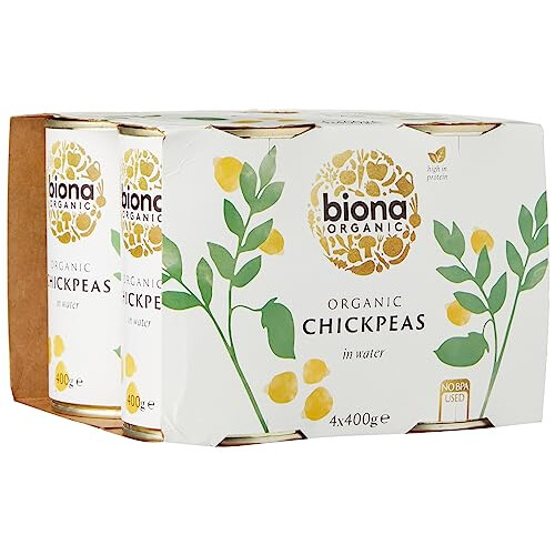 Biona Organic Chick Peas, 4 x 400 g