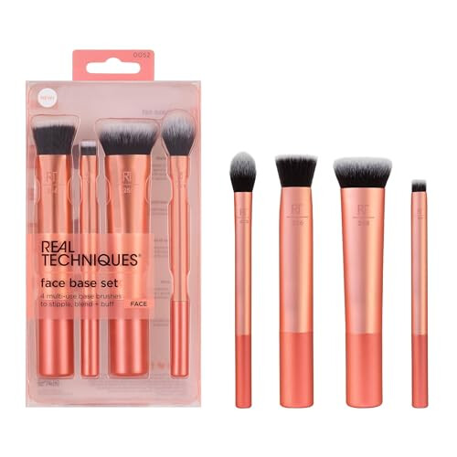 Real Techniques Real Techniques Face Makeup Brush Kit, 4 Piece, Concealer, Foundation