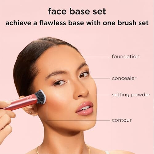 Real Techniques Real Techniques Face Makeup Brush Kit, 4 Piece, Concealer, Foundation 1