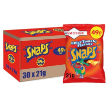 Smiths Snaps Spicy Tomato Snacks 49p RRP PMP 21g (Case of 30)