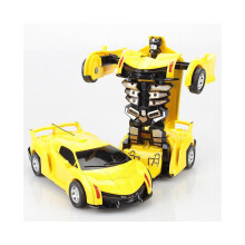 (Κίτρινο) Bugatti Transformers Robot Cars Figure Toys Δώρο για παιδιά