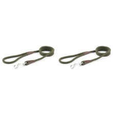 Ancol Heritage Nylon Rope Lead Green 1.07m X12mm Sz 4-8 (Pack of 2)