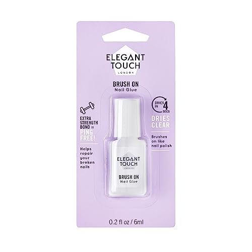 Elegant Touch Elegant Touch Brush On Nail Glue Clear 6ml (Packaging may vary)
