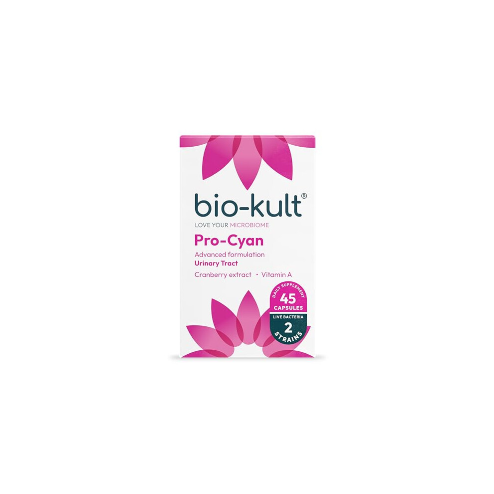 Bio-Kult Cyan Pro- | 2 Strains + Cranberry Extract & Vitamin A | Urinary Tract & Immune Support | 45 Capsules