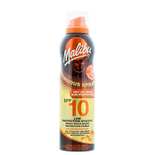 Malibu Sun SPF 10 Continuous Dry Oil Spray for Tanning with Shea Butter Extract, Low Protection, Water Resistant, 175ml