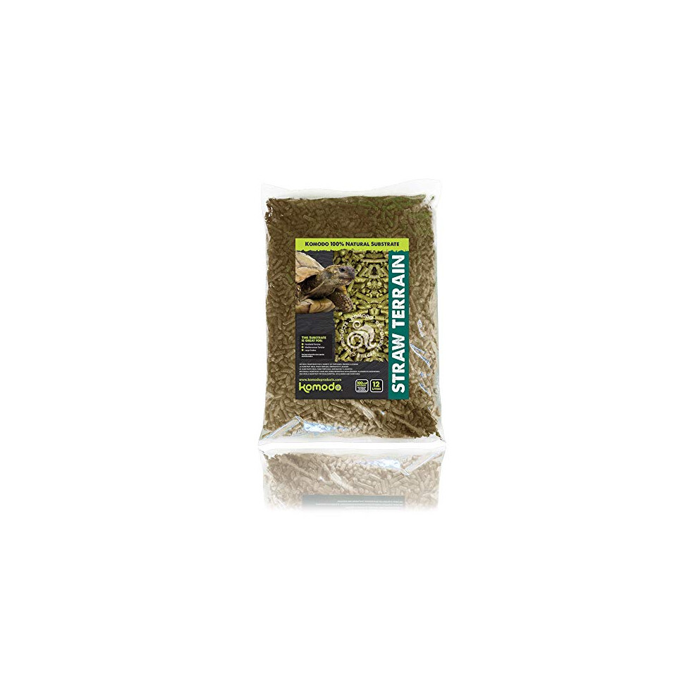 Komodo Straw Terrain, Substrates for Reptiles, Reptile Bedding, Straw Bedding, Straw Terrain, 12 Litre