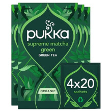 Pukka Herbs Supreme Matcha Green Tea - 4 Packs, 80 Bags