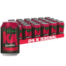 KA Caribbean Strawberry Fizzy Drinks, 24 x 330ml Cans