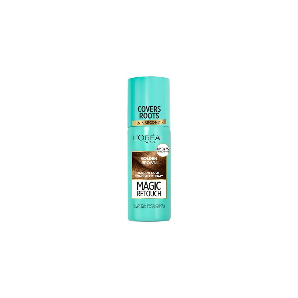New L’oréal Paris L'oréal Paris Magic Retouch Instant Root Concealer Spray, Quick Grey Coverage, Easy Application, Shade: Golden Brown, 75Ml Brown,Grey