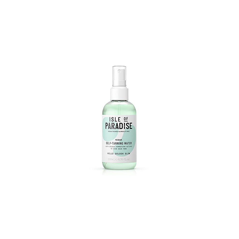 Isle Of Paradise Self Tan Water Medium (200 Ml) Hydrating Self Tanning Water Natural Ingredients & Vegan