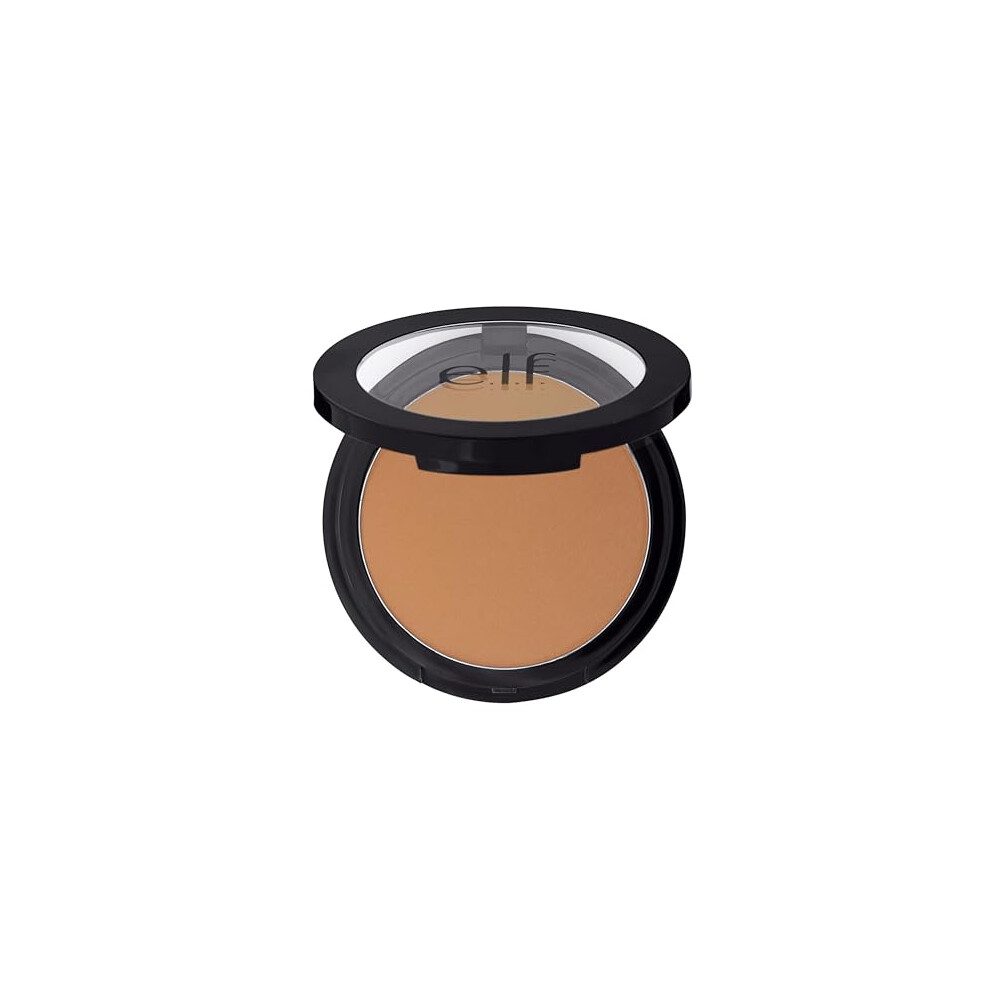 e.l.f. Primer-infused Bronzer (Long-Wear/Matte/Bold/Lightweight/Blends Easily/Contours Cheeks/All-Day Wear), Forever Sunkissed, 1 count