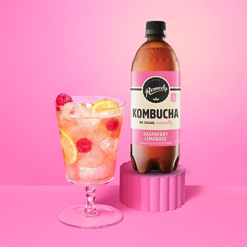 Remedy Kombucha Tea - Raspberry Lemonade, 6 x 700ml 1