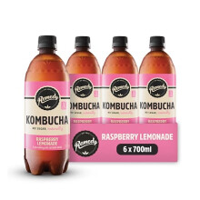 Remedy Kombucha Tea - Raspberry Lemonade, 6 x 700ml