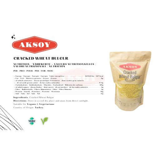 Aksoy Cracked Wheat Coarse Bulgur 1KG 1