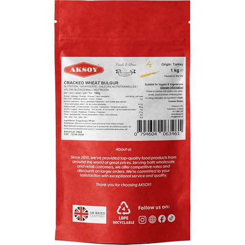 Aksoy Cracked Wheat Coarse Bulgur 1KG 2