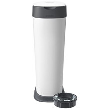 Tommee Tippee Twist and Click XL Nappy Bin, White, with x1 Refill Cassette, Odour and Germ Protection, Antibacterial Film, 100% Recycled Chassis