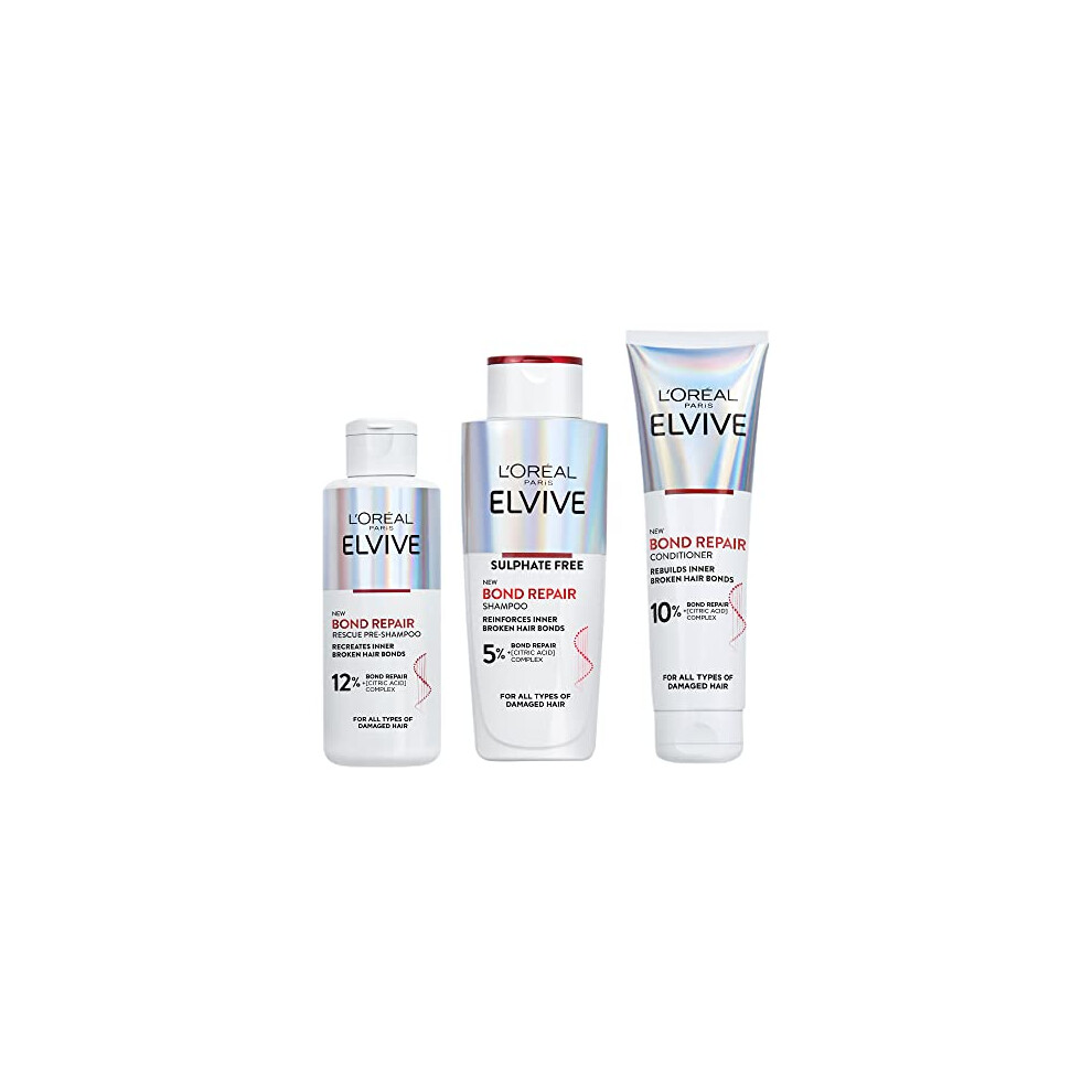 L'Oréal Elvive Bond Repair Set - Damaged Hair - Shampoo, Conditioner