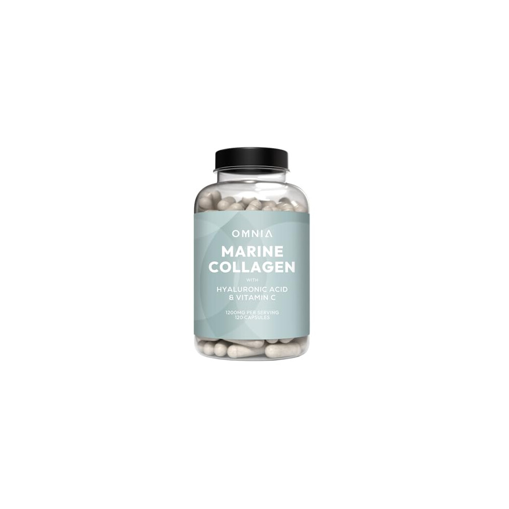 Omnia Marine Collagen Capsules 1200Mg - Type I Collagen, 120 Capsules