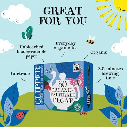 Clipper Clipper Organic Everyday Decaf Tea Bags, 80 Count, Biodegradable 1