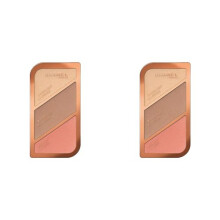 Rimmel London Sculpting Highlighter Palette 3-tone, Coral Glow, 18.5 g (Pack of 2)