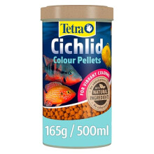 Tetra Cichlid Colour Pellets, Complete Fish Food for All Cichlids for Extra Colouration, 165 g