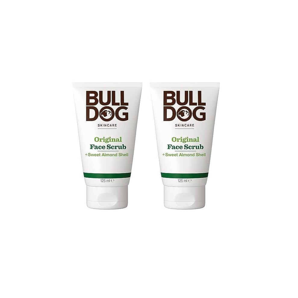 BULLDOG SKINCARE - Original Face Scrub For Men Exfoliating Almond Shell Scrub 125 ml (Pack of 2)