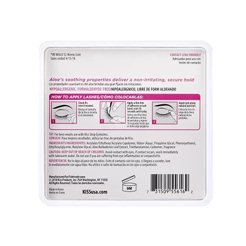 KISS 24 Hour Strip Eyelash Adhesive – Clear 1