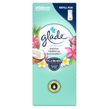 Glade Touch & Fresh Air Freshener Refill, Touch Activated Odour Eliminator for Bathroom & Home,Tropical Blossoms, 10ml