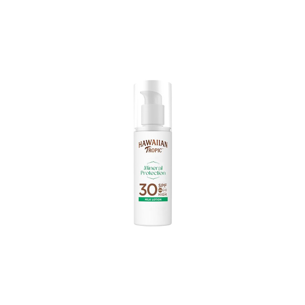 Hawaiian Tropic - Mineral Protection Sunscreen SPF 30 UVA + UVB Protection, 100 ml, Zinc Oxide Filters, Water Resistant, Vegan