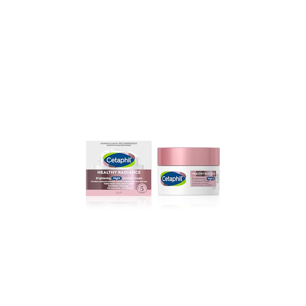 Cetaphil Night Cream, 50g, Healthy Radiance Face Brightening Moisturiser For Hyperpigmentation, With Niacinamide