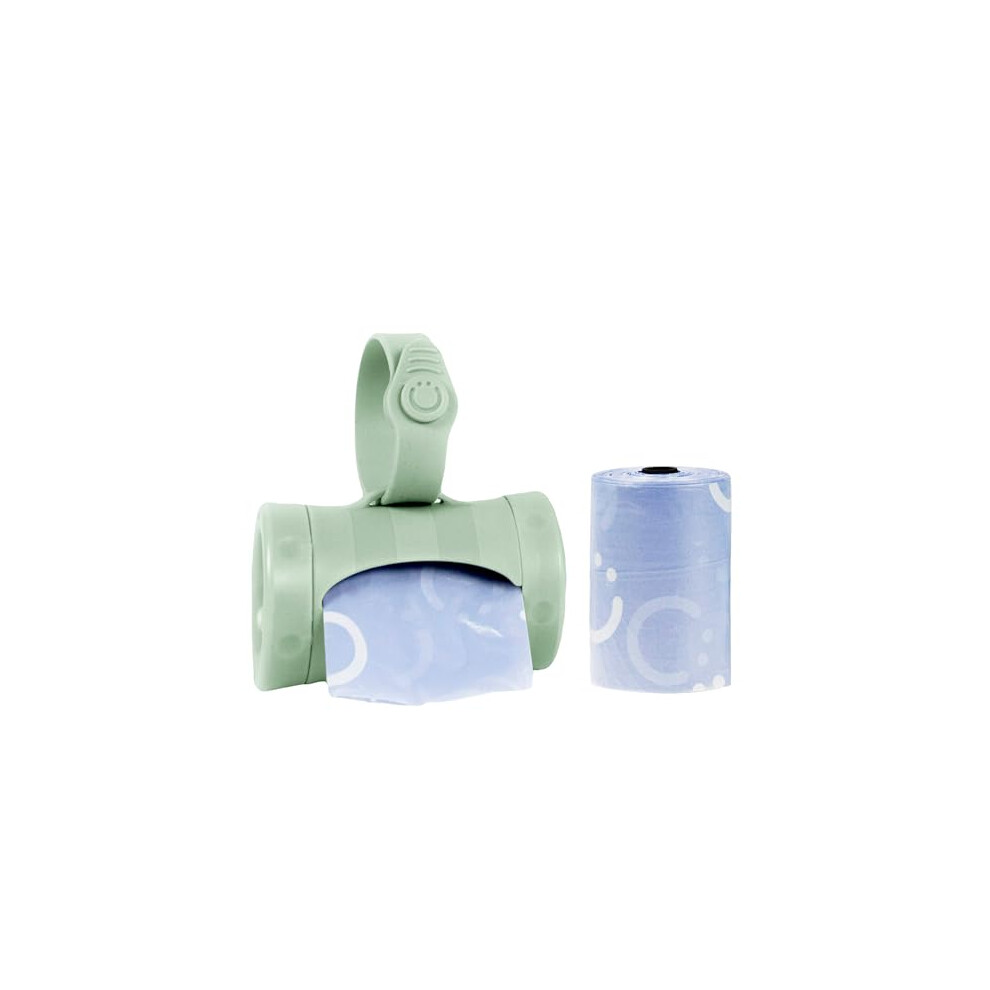 Retractable On-The-Go Bag Dispenser For Baby Travel, Diaper Bag Accessory Must Have For Newborns, Helpful Baby Accessory, Sage Green Ubbi