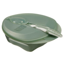 Vital Baby Weaning Bowl with Lid & Spoon, 6m+, Green