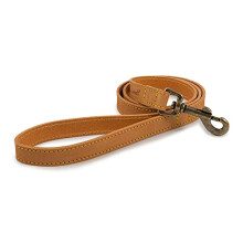 Ancol Timberwolf Leather Mustard Dog Puppy Lead Pet Leash Training Accessory, 60cm x 19mm
