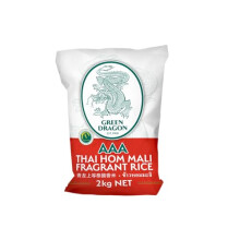 Green Dragon Thai Fragrant Jasmine Rice 2KG Thai Hom Mali AAA Premium Rice White Rice Chinese Ingredients Chinese Asian Cooking 2KG