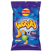 Walkers Wotsits Really Cheesy Multipack Snacks Crisps 12x16.5g