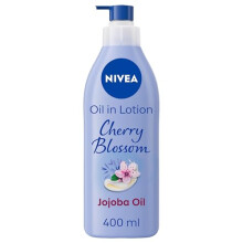NIVEA Oil In Lotion Cherry Blossom & Jojoba Oil (400ml), 48H Moisturising