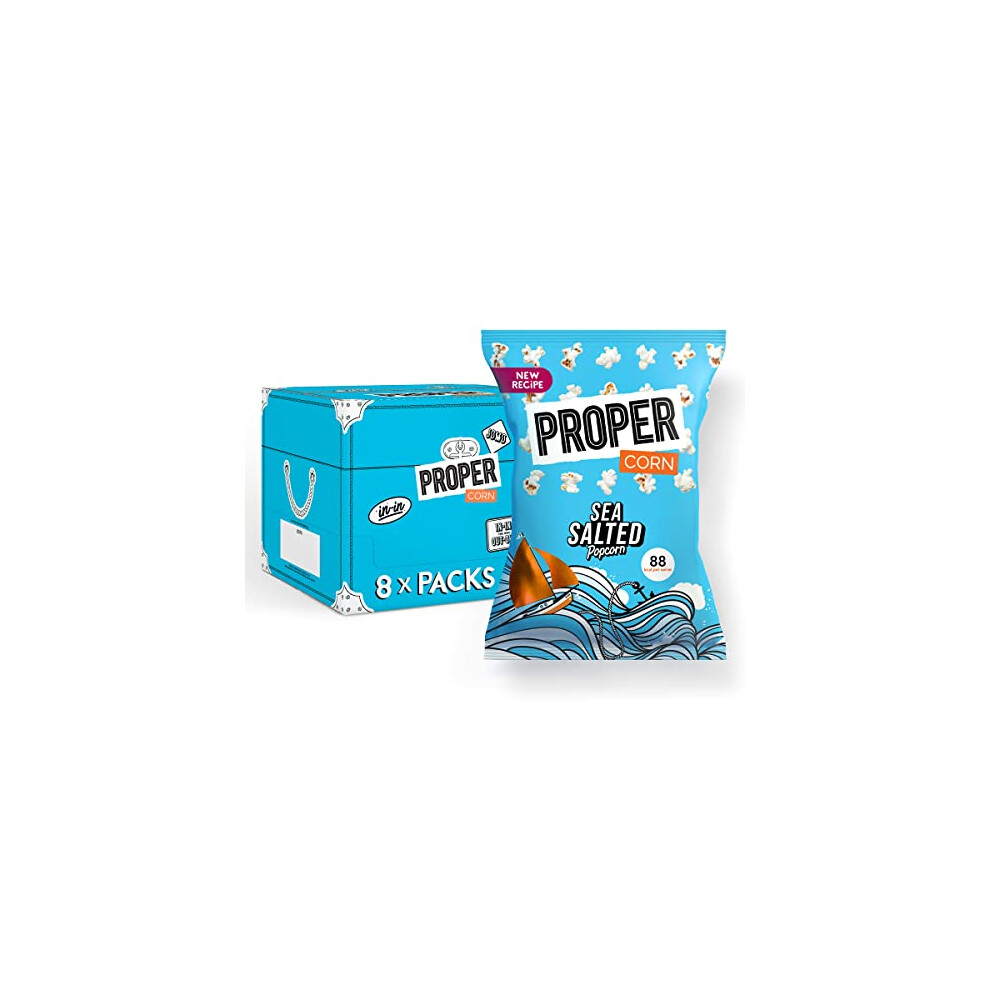Proper Ly Sea Salted Popcorn - Natural Sea Salt, Vegetarian & Gluten-Free Light