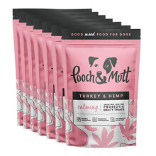 Pooch & Mutt - Meaty Dog Treats (Grain Free), Turkey & Hemp, Pack of 7x120g