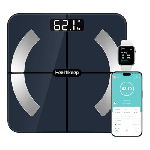Healthkeep Body Weight Scale with App - 13 Metrics, Bluetooth